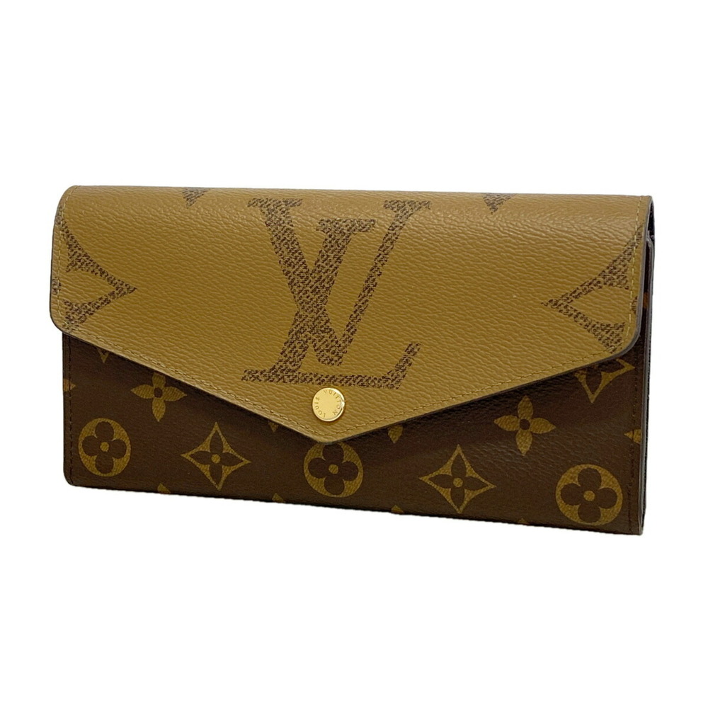 Louis Vuitton Monogram Giant Reverse Portefeuille Sarah Long Wallet M80726 Br...